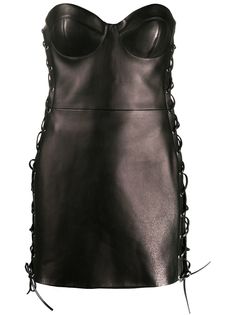 Versace короткое платье со шнуровкой