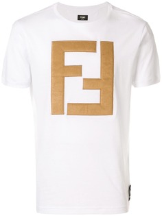 Fendi футболка с логотипом FF