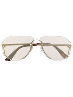 Alexander McQueen Eyewear солнцезащитные очки в геометричной оправе