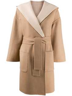 Brunello Cucinelli пальто с запахом и поясом