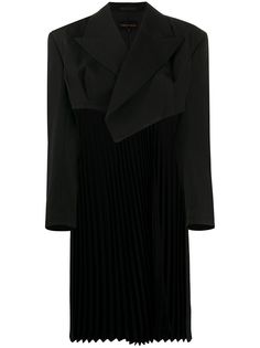 Comme Des Garçons Pre-Owned удлиненный жакет 1980-х годов со складками