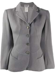 Alaïa Pre-Owned блейзер узкого кроя 1980-х годов со вставками