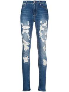 Philipp Plein джинсы скинни с эффектом потертости