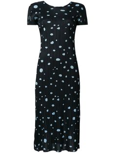 Issey Miyake Pre-Owned плиссированное платье в горох