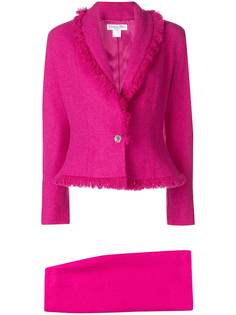 Christian Dior pre-owned frayed skirt suit