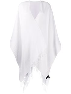 Rag & Bone пончо асимметричного кроя с бахромой