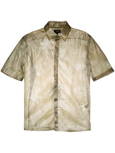 Fendi прозрачная рубашка с принтом Kaleido