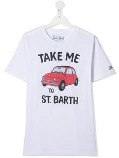 Mc2 Saint Barth Kids футболка с принтом Fiat© 500
