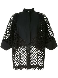 Sacai рубашка с вырезами