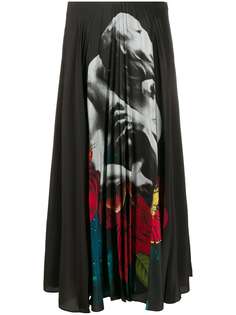 Valentino юбка с плиссировкой из коллаборации с Undercover