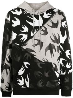McQ Alexander McQueen худи со вставками и принтом