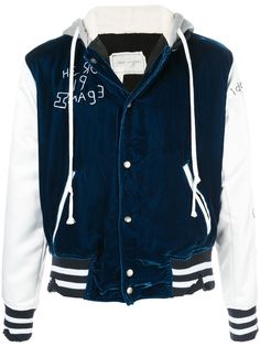Greg Lauren куртка-бомбер с капюшоном