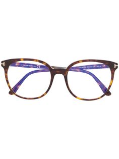 Tom Ford Eyewear очки в круглой оправе черепаховой расцветки