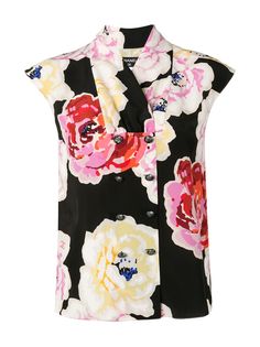 Chanel Pre-Owned блузка с цветочным принтом