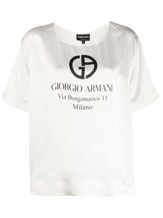 Giorgio Armani топ Address с принтом