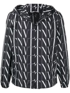 Valentino куртка с капюшоном и логотипом VLTN