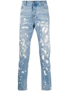 Palm Angels джинсы кроя слим с эффектом разбрызганной краски