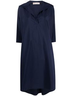 Marni платье миди с V-образным вырезом