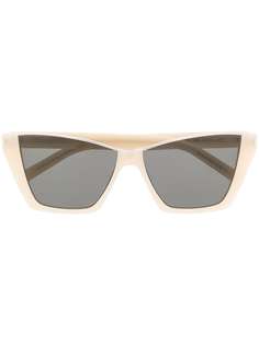 Saint Laurent Eyewear солнцезащитные очки Kate в прямоугольной оправе