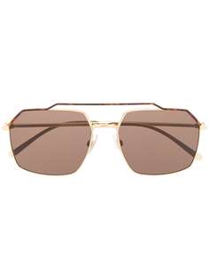 Dolce & Gabbana Eyewear солнцезащитные очки с гранеными дужками