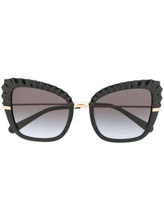 Dolce & Gabbana Eyewear солнцезащитные очки в фигурной оправе