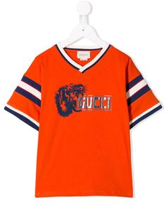 Gucci Kids футболка с принтом льва