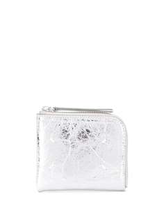 Maison Margiela metallic leather zip wallet