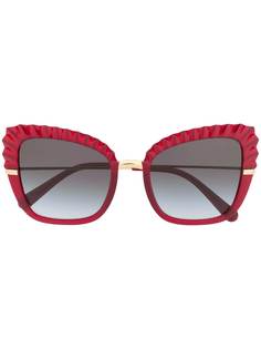 Dolce & Gabbana Eyewear солнцезащитные очки в фигурной оправе