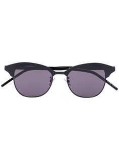 Saint Laurent Eyewear солнцезащитные очки в матовой круглой оправе