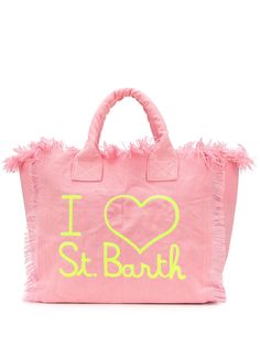 Mc2 Saint Barth сумка-тоут с вышитым логотипом и бахромой