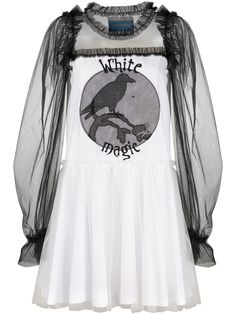 Viktor & Rolf платье White Magic с вышивкой и контрастными вставками