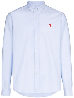 AMI Ami De Coeur patch Oxford cotton shirt