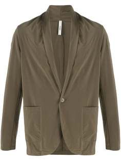 Attachment fitted single-breasted blazer