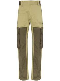 Fendi брюки карго с контрастными вставками