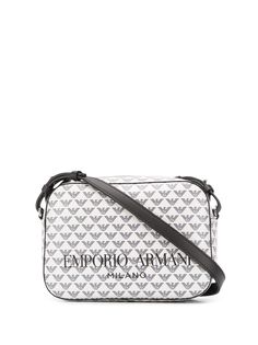 Emporio Armani logo print shoulder bag