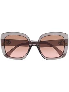 Gucci Eyewear солнцезащитные очки в квадратной оправе с логотипом GG