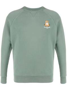 Maison Kitsuné yoga fox embroidered sweatshirt