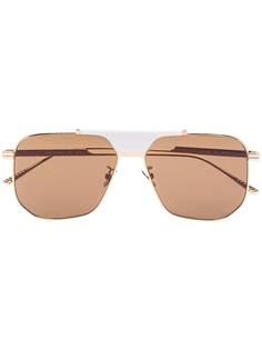 Bottega Veneta Eyewear солнцезащитные очки в квадратной оправе