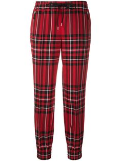 Ermanno Scervino tapered plaid trousers