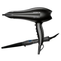 Набор (фен + щипцы) Polaris PHD 2477ACi black