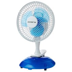 Настольный вентилятор Polaris PCF 15W голубой/белый