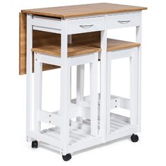 Стол TetChair JWPE-120809, раскладной, ДхШ: 70 х 38 см, длина в разложенном виде: 98 см, белый / бежевый