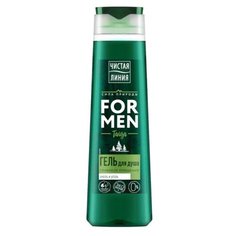 Гель для душа Чистая линия For Men Taiga глубокое очищение хмель и уголь, 400 мл