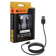 Кабель Canyon USB - Lightning (CNS-MFICAB01) 1 м black