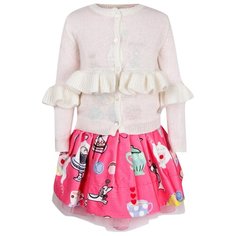 Комплект одежды Simonetta размер 104, кремовый/розовый