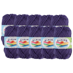 Пряжа Alpina Garry, 100 % хлопок, 50 г, 10 шт., 11 сапфир (т.синий)