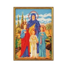 Кроше Набор для вышивания бисером №05 Вера, Надежда и Любовь 19 х 26 см (В-179)