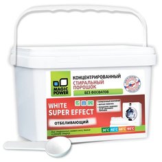 Стиральный порошок MAGIC POWER Super effect White 1.5 кг пластиковый контейнер
