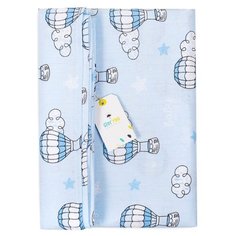 Многоразовые пеленки GlorYes! муслин 130х130 воздушные шары голубые
