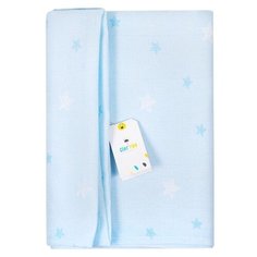 Многоразовые пеленки GlorYes! муслин 130х130 голубые звезды